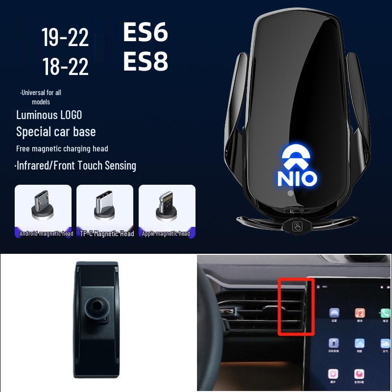 NIO ES6/ES8 Magnetic Wireless Fast Charging Car Phone Holder with Smart Sensor for Air Vent