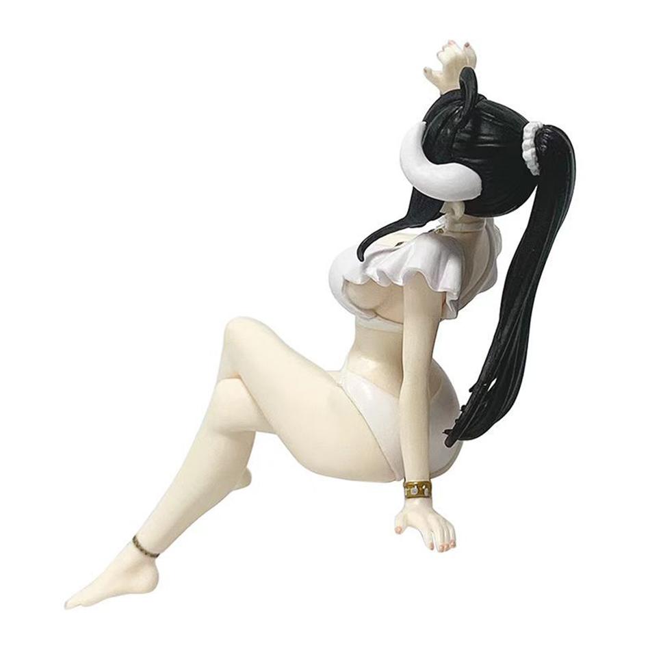 Overlord Figures Albedo Anime Figure Sexy Girl Swimsuit Sitting Figurine Model Pvc Statue Doll Collection Decoration Toys Gifts