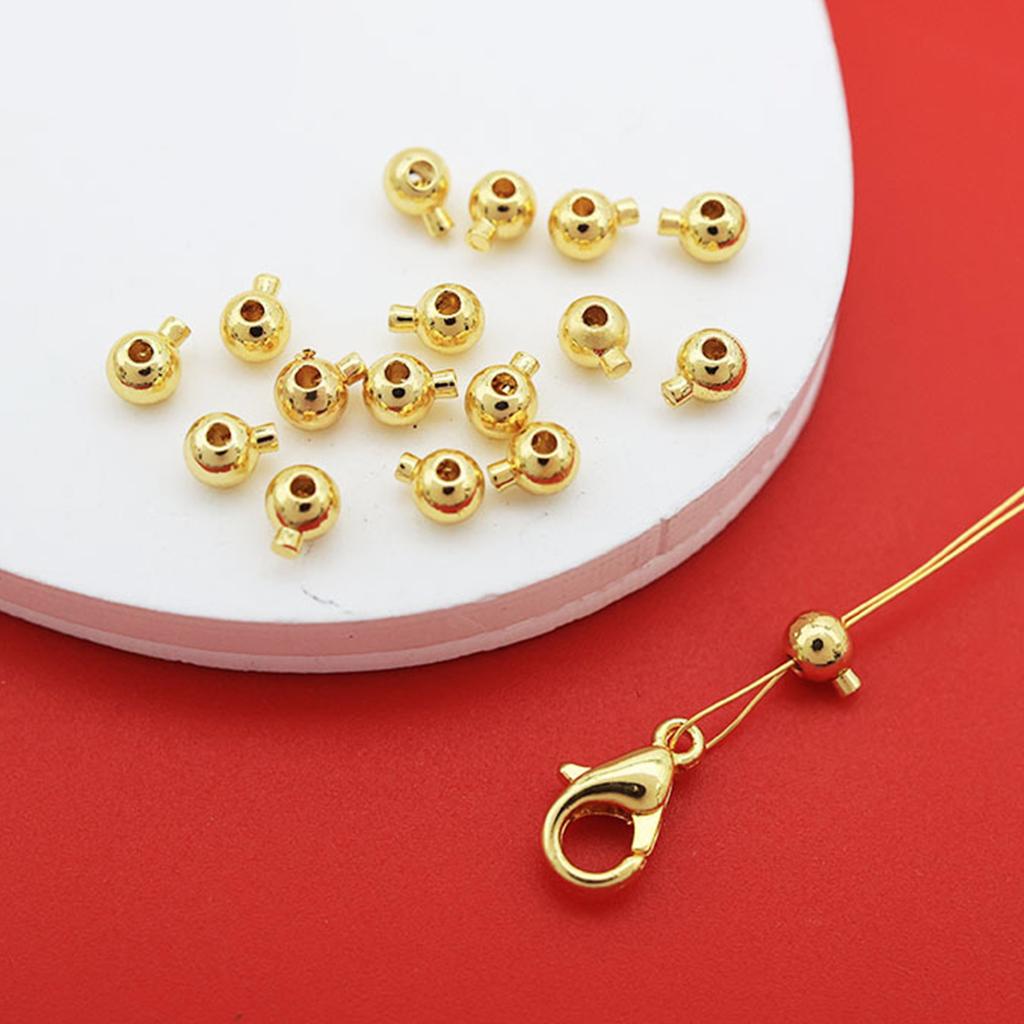 Set of 20 Round Bracelet Connector Clasps Positioning Bead for Necklaces Fashionable Spacer Beads for Jewelry Making