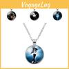 Colier cu pandantiv Premium Michael Jackson Time Gem cu design de lanț cu zale O