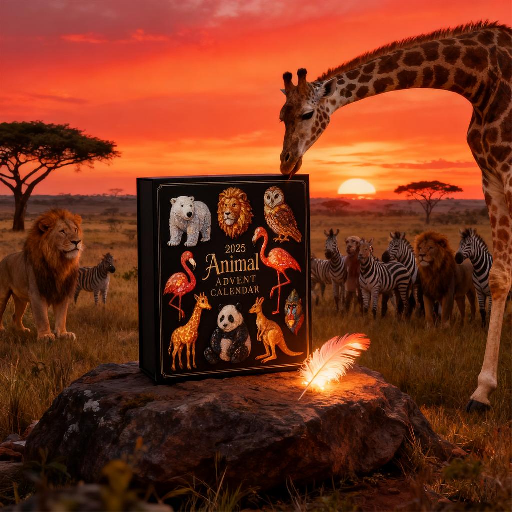 Odpočítávací kalendář obsahuje 24 dárků, odpočítávací kalendář a překvapení.