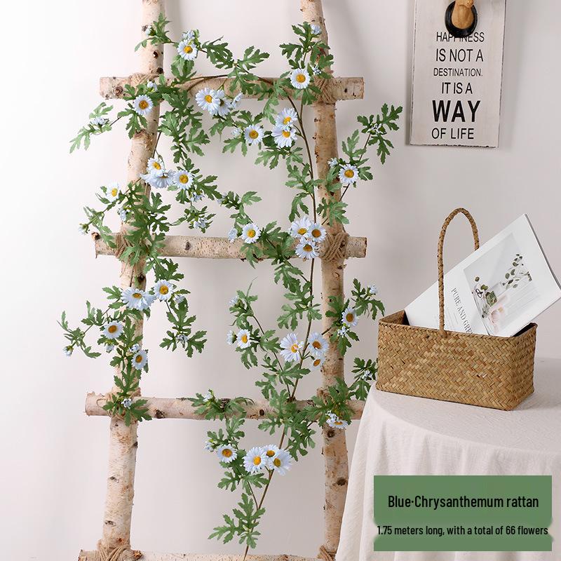 Daisy Vine Sunflower Artificial Flower for AC Pipe and Wall Decor, Wedding & Window Decoration