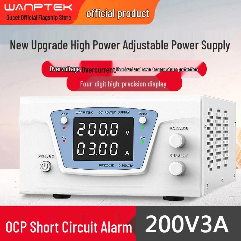 GuCe KPS2003D 200V 3A Adjustable DC Power Supply for Laboratory Desktop Use