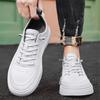 Men's Shoes Summer Versatile Blue Breathable Sports Punched Casual Board Shoes Flat-soled Fashion Student White Shoes