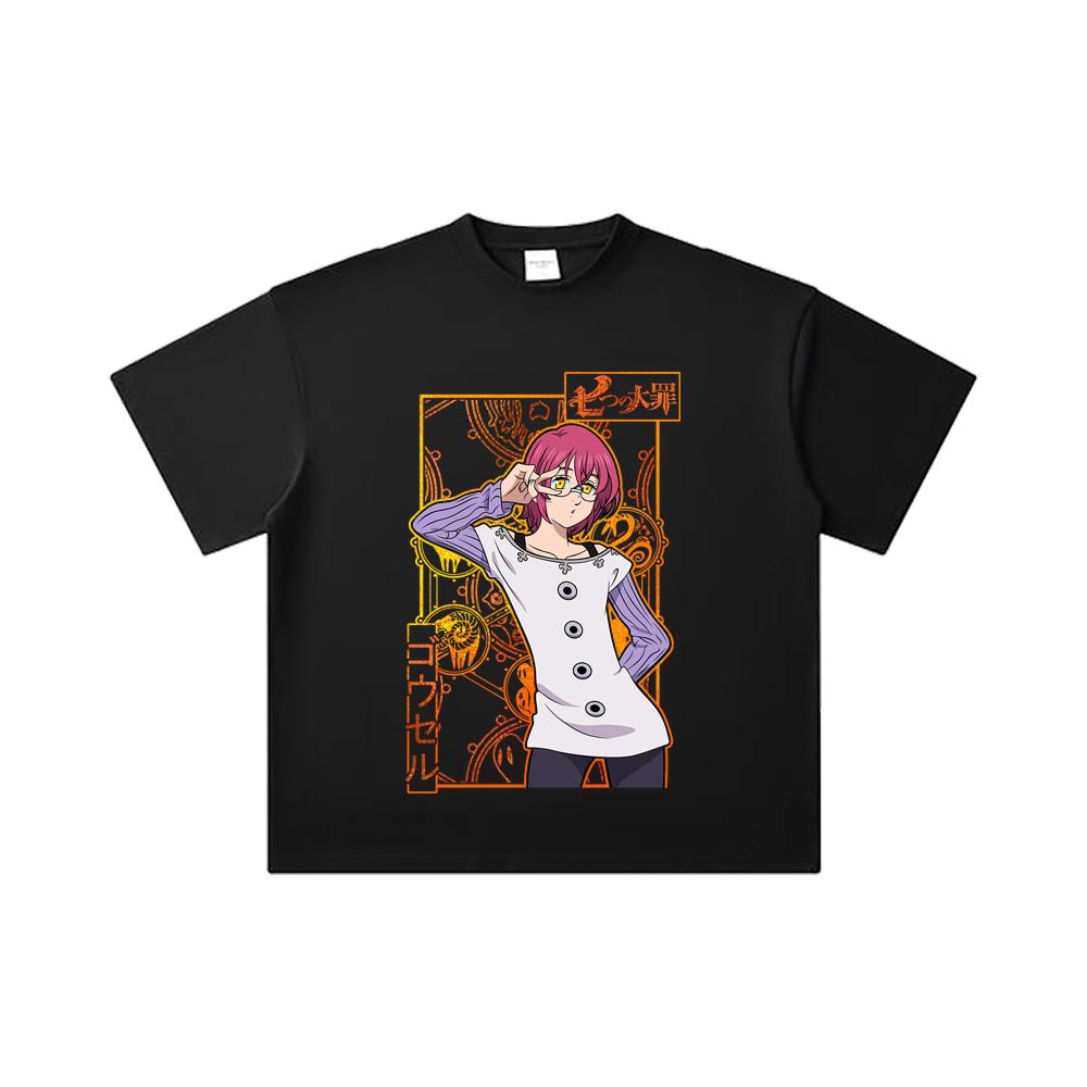 260 GSM Double Yarn 32 Count 100% Cotton Seven Deadly Sins V11 Gowther Print Unisex Heavy Cotton T Shirt