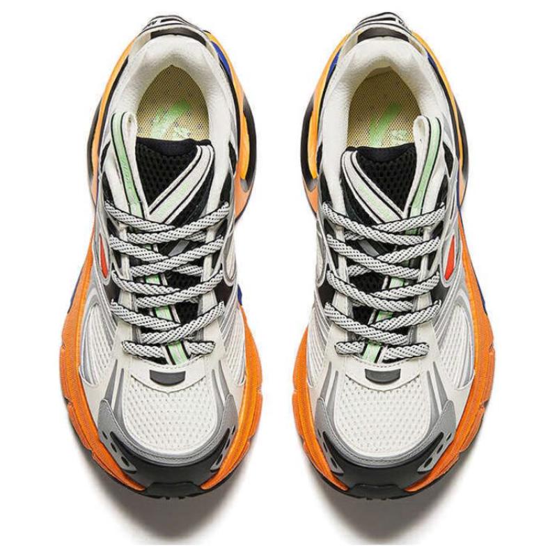 Anta Life Collection Abrasion-Resistant Low-Top Casual Shoes Men's Silver Orange Sneakers 112438896-3