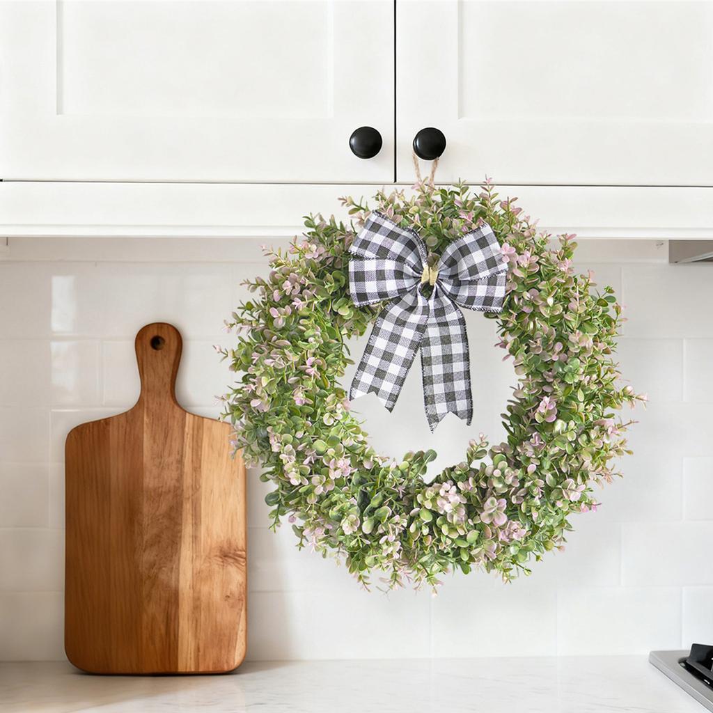 Christmas Simulation Green Plant Money Leaf Wreath Vine Ring Home Window Door Hanging Decoration 40cm