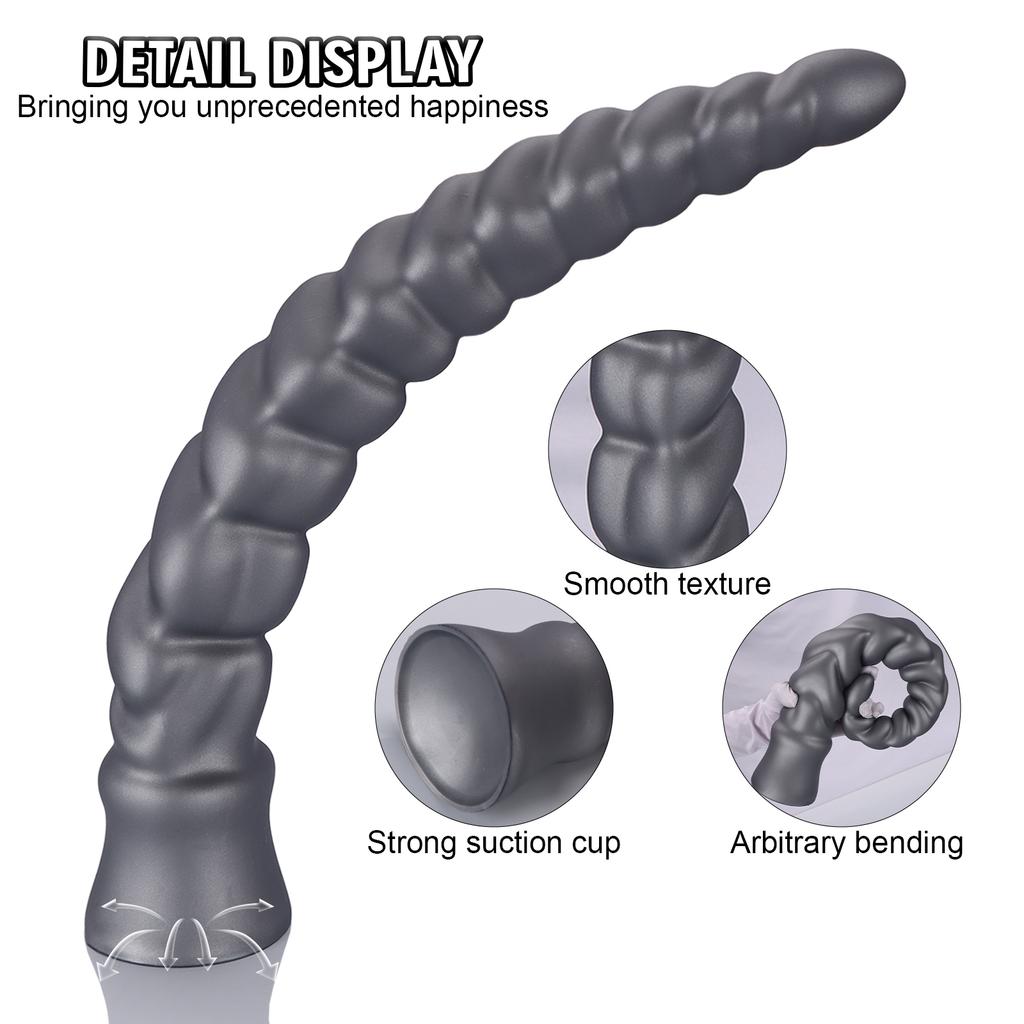 2026 Huge Long Anal Plug Soft Big Spiral Anal Butt Plug Adult Sex Toys Large Long Anal Dilator Training Expansion G Spot Stimulator for Women Gay Men