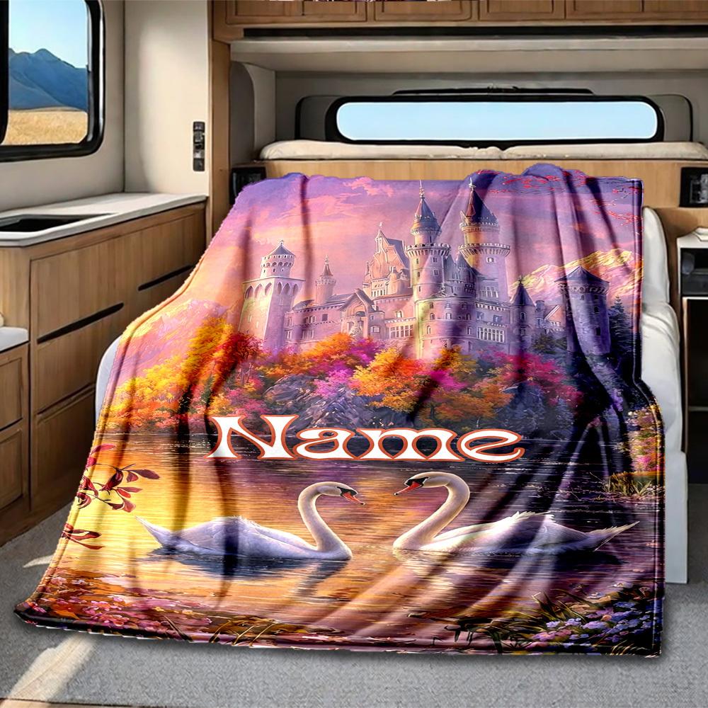 Fantasy Castle Rv Blanket Comfortable Soft Lightweight Allseason Multipurpose Blanket For Travel Camping Picnics Sofas Rvs Beds Living Rooms And