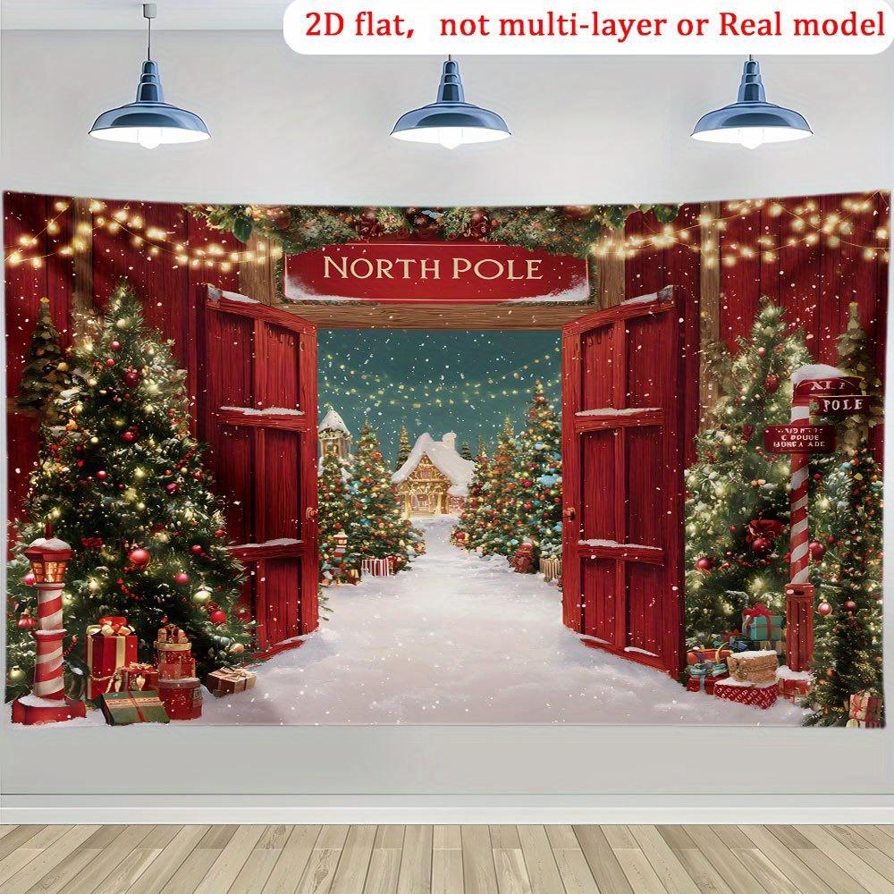 1Pcs Ultra Large Printed Party Banners Decoration Background Winter Backdrop Decorations For Photo Studio Photo Booth Christmas