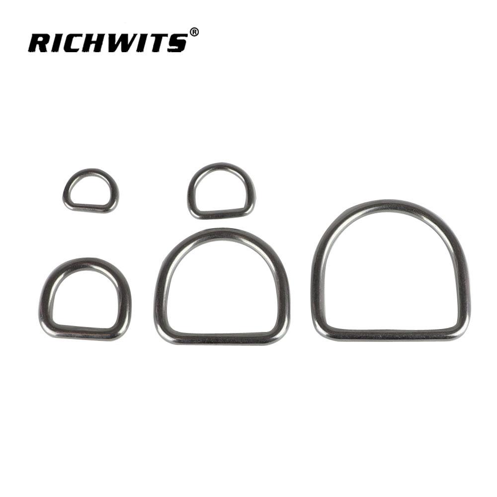 304 Stainless Steel D-ring Webbing Buckle Semicircle Luggage and Sunshade Rings