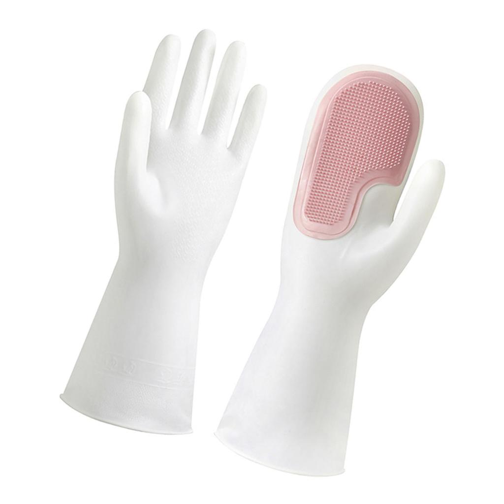 Reinigungshandschuhe PVC Wiederverwendbar Haushalt Rutschfest Wärmeisolierend Verschleißfest zum Schrubben