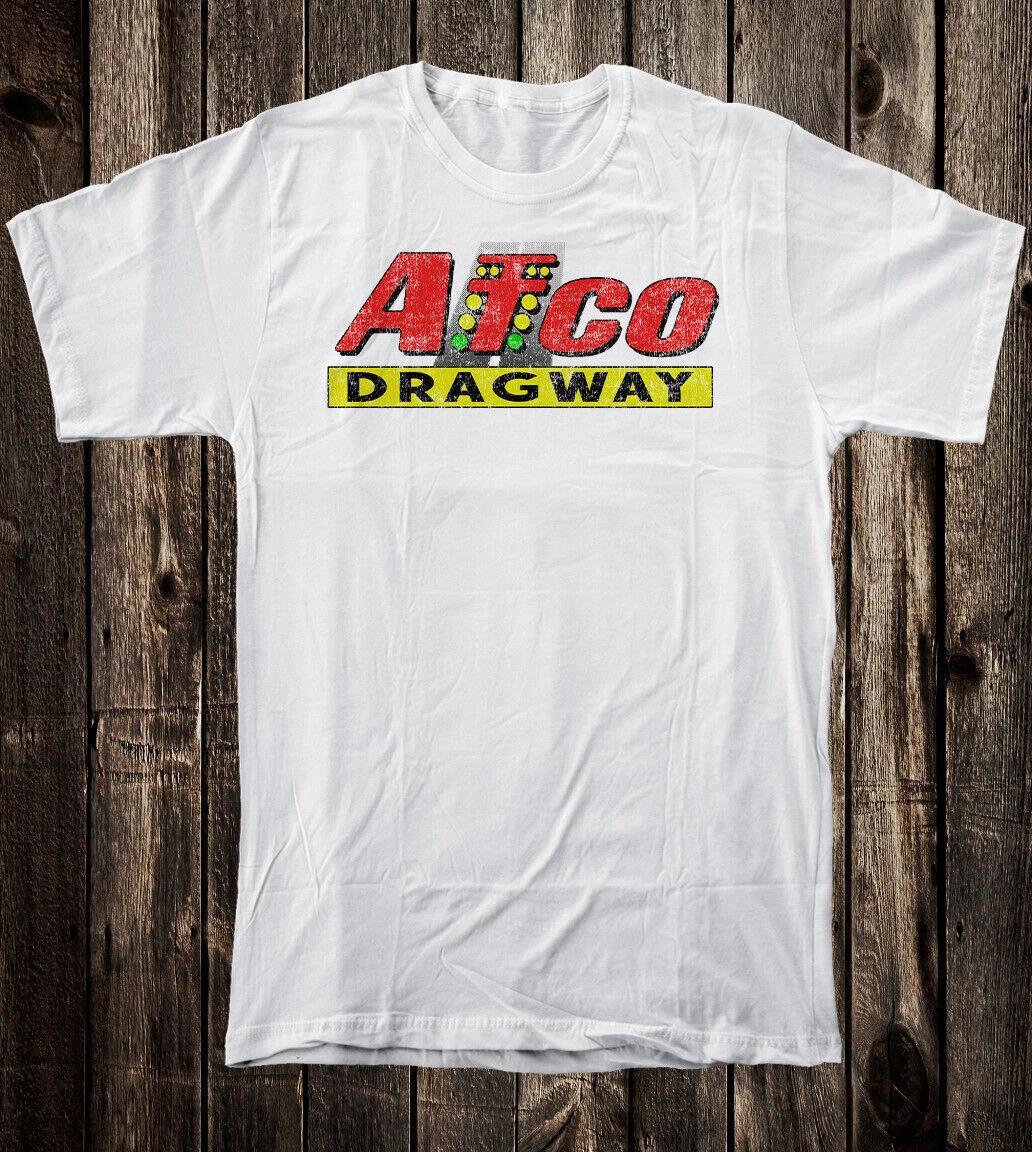 Retro Hot Rod Tee T Shirt 100% Cotton Speed Racing Drag Race Atco Dragway NJ S