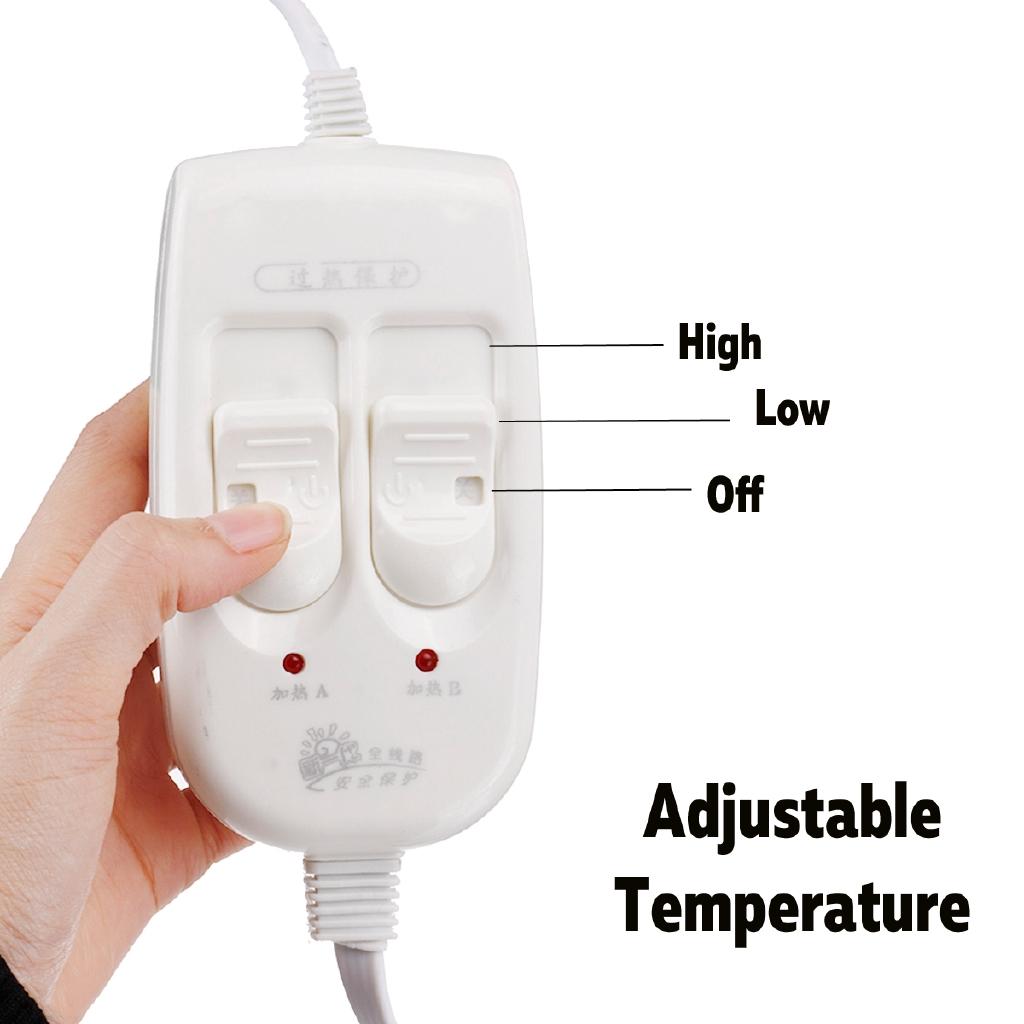 Double Body Warmer Bed Mattress Electric Heated Carpets Mat 150x180cm Automatic Electric Heating Thermostat Throw Blanket