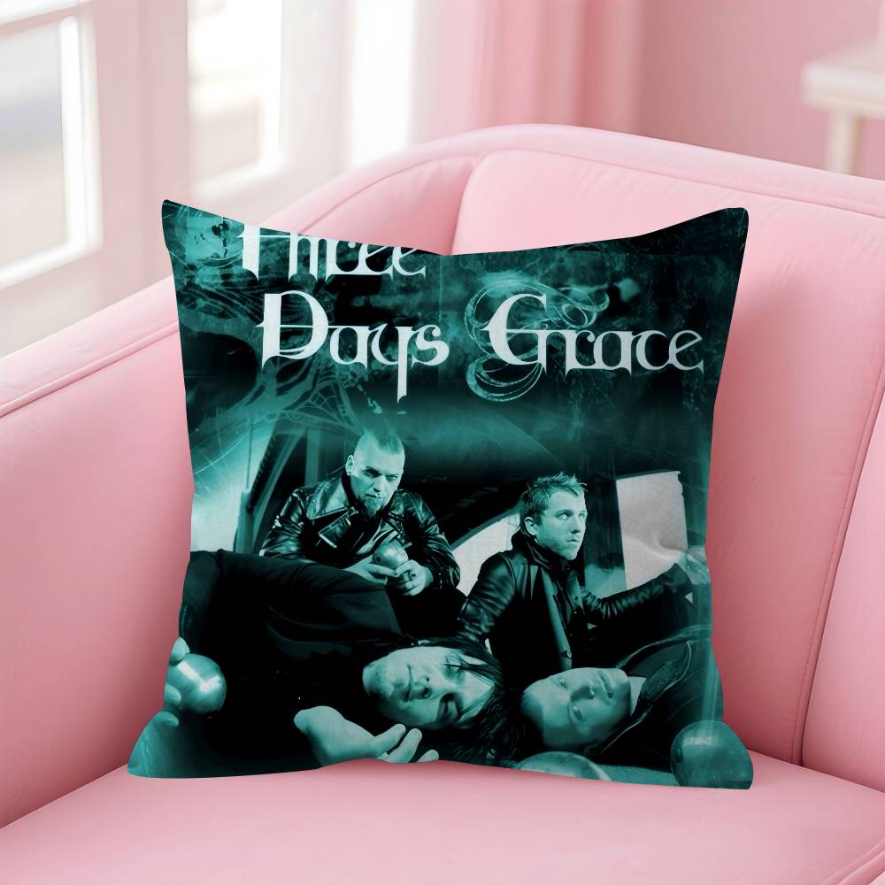 TThree Days Grace Band  Personalized Picture Text Home Decorative Pillows Household Gifts 45x45cm