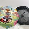 1pc Tom and Jerry Automatic Open/Close Umbrella Compact Folding Umbrella with 8-Rib Shaft Lightweight Esign, for Women/Men1154A