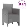 Garden Dining Set 13 pcs Light Grey PE Rattan