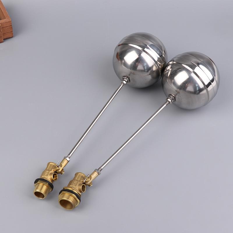 1/2" 3/4" 1" Brass Float Valve Cold And Hot Water Tank Floating Ball Valve Toilet Valve Ss201 Stem Flow Control Cistern