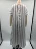 Temperament Bow Pocket Short Sleeve Loose Maxi Dress