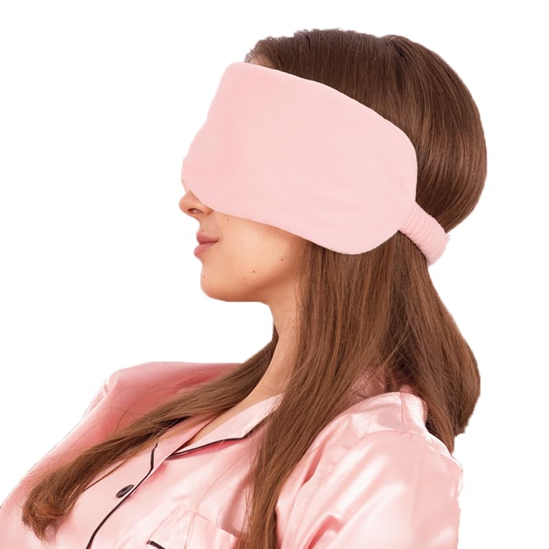 Sleep Research Institute Eye Warming for Restful Sleep Sleep-Inducing Mask, Ear-to-Ear (Pink)