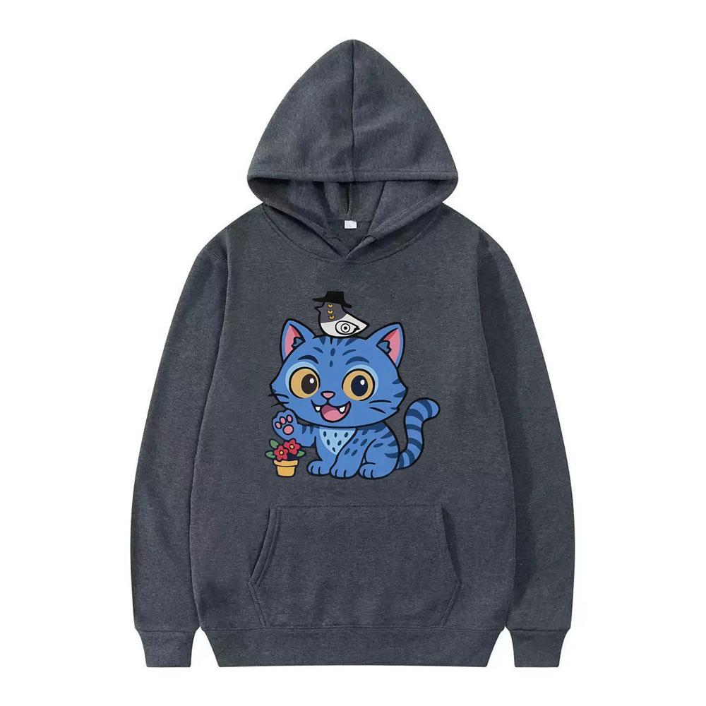 Kpop Demon Hunter Funny Cat Cute Graphic Tracksuit Men Women Fashion Oversized Winter Long Sleeves Casual Aesthetics Pullover