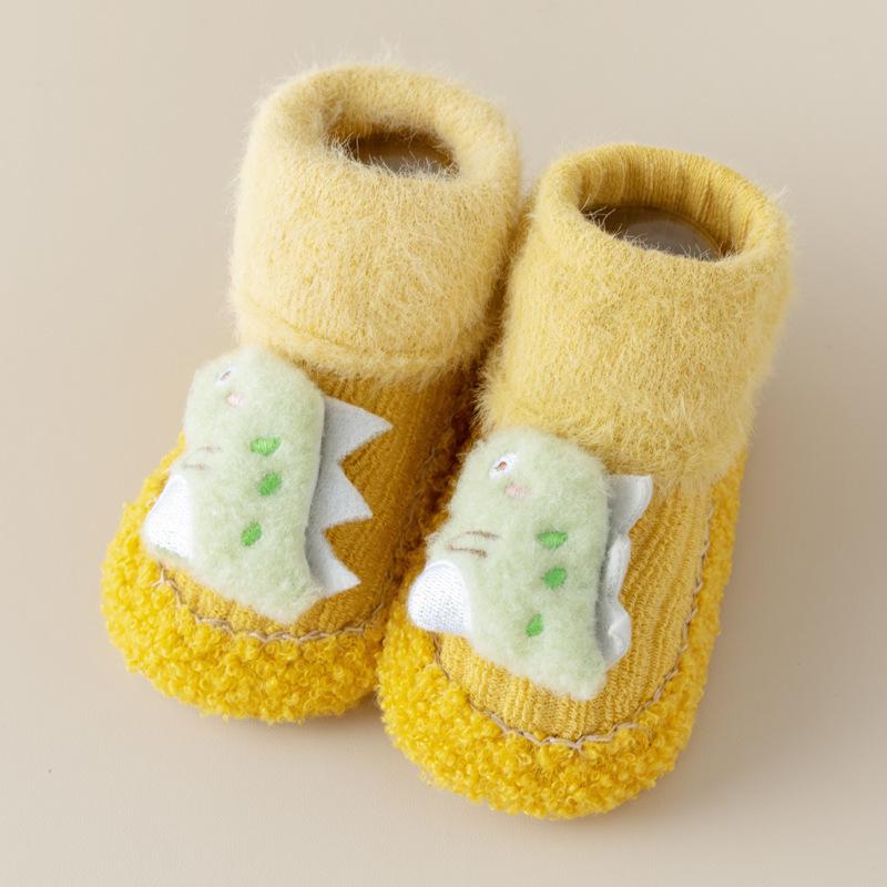 Thick Warm Non-slip Baby Walker Shoes: Soft Sole Socks for Ages 0-3, Unisex, Autumn/Winter