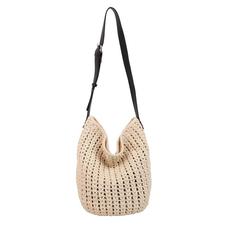 Premium bag women's 2025 new lazy hollow knitted bag large capacity versatile shoulder tote bag