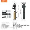 8FT Sliding Barn Door Hardware Kit, 330LBS Heavy Duty Barn Door Track Kit for Double Doors, Fit 3.7-4.3FT Total Wide and 1.3"-1.8" Thick 2 Door Panel,