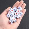 20/40/100pcs 10mm White Dice With Red And Blue Dots Rounded Dice Desktop Gaming Accessories Bars Poker Game Board Games TMZ