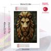 Lion Pattern  3pcs 100% Round Full Drill 5D DIY Diamond Painting Embroidery Cross Stitch Rhinestone Décor