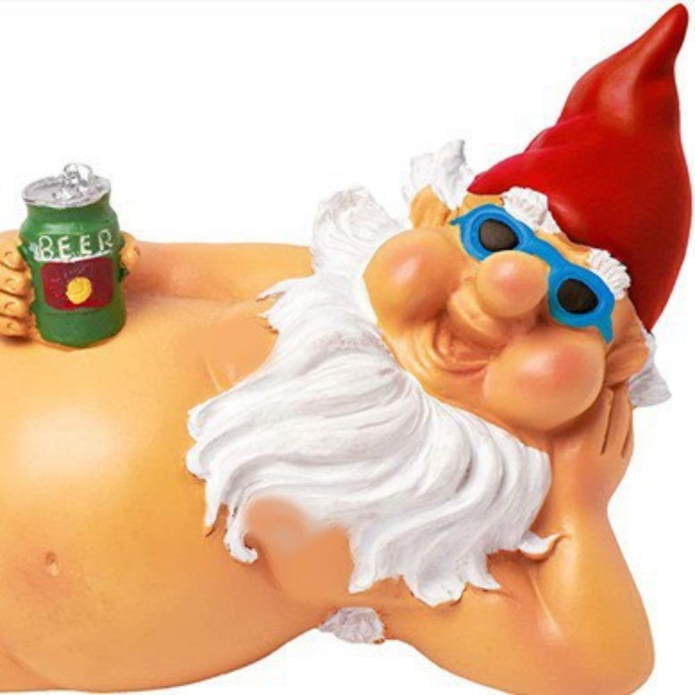 Christmas Gift Ornament Garden Ornament Dwarf Resin Crafts Cartoon Dwarf Statue White Beard Old Man