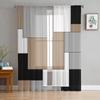 Mosaic Abstract Printed Sheer Curtains for Bedroom Living Room Balcony Summer Home Decor Tulle Window Dressing