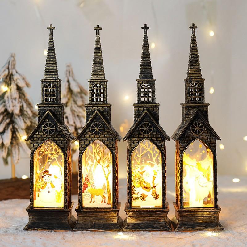 Decorative Wind Lamps Illuminated House OrnamentsNight Lights Electronic Candle Lights Christmas Gifts