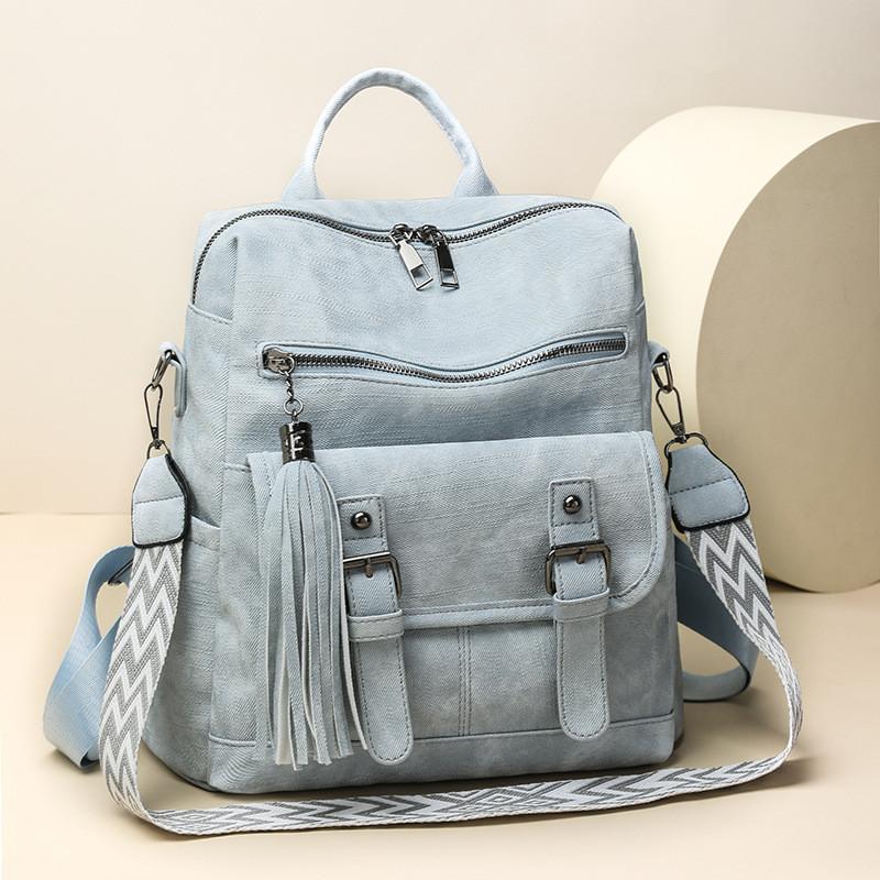 IELGY Retro Ladies Backpack Dual-use One-shoulder Large-capacity Commuter Backpack
