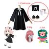 Anya Forger Cosplay Dress Anime Spy X Family Forger Anya Cosplay Wig Black Dress Socks Doll Halloween Costumes for Girls Women