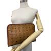 MCM Clutch Beutel Leder Aktentasche Beige Leder Herren Gebraucht