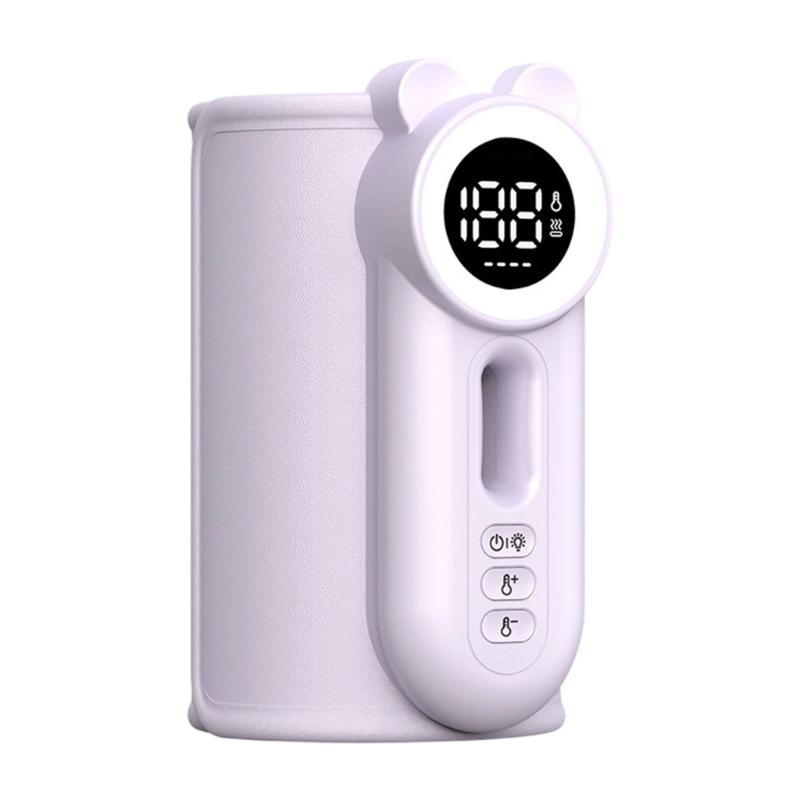 

Cordless Infant Feeding Bottle Heating Sleeve Energy Efficient Design Long Service Battery Safe PU Bottle Heating Sleeve фиолетовый