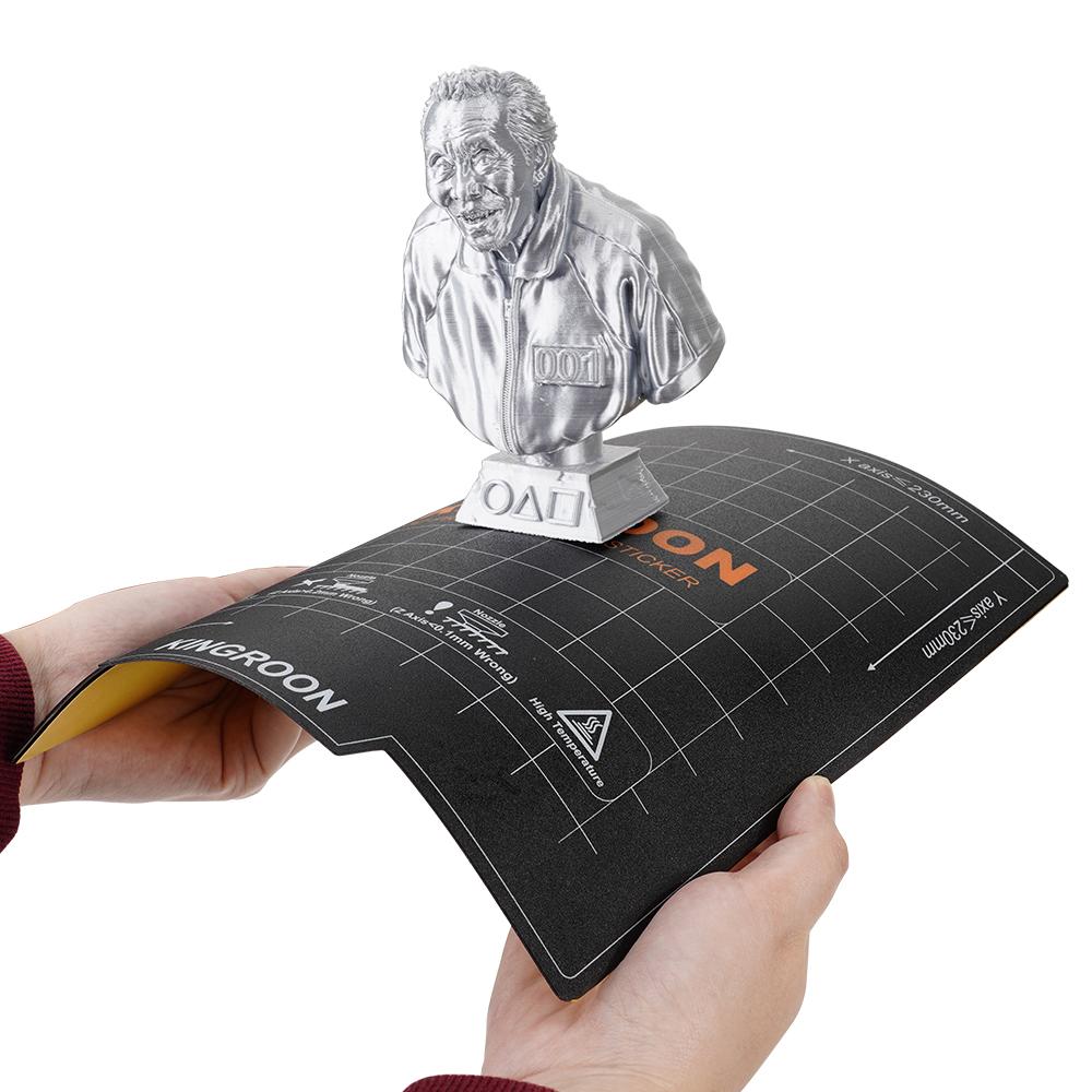 KINGROON Flexible Magnetische Heizbett 180x180/235x235mm 3D-Drucker Heißbett-Folie A+B Weichmagnetische Bauplatte Für KP3S KP5L Ender 3