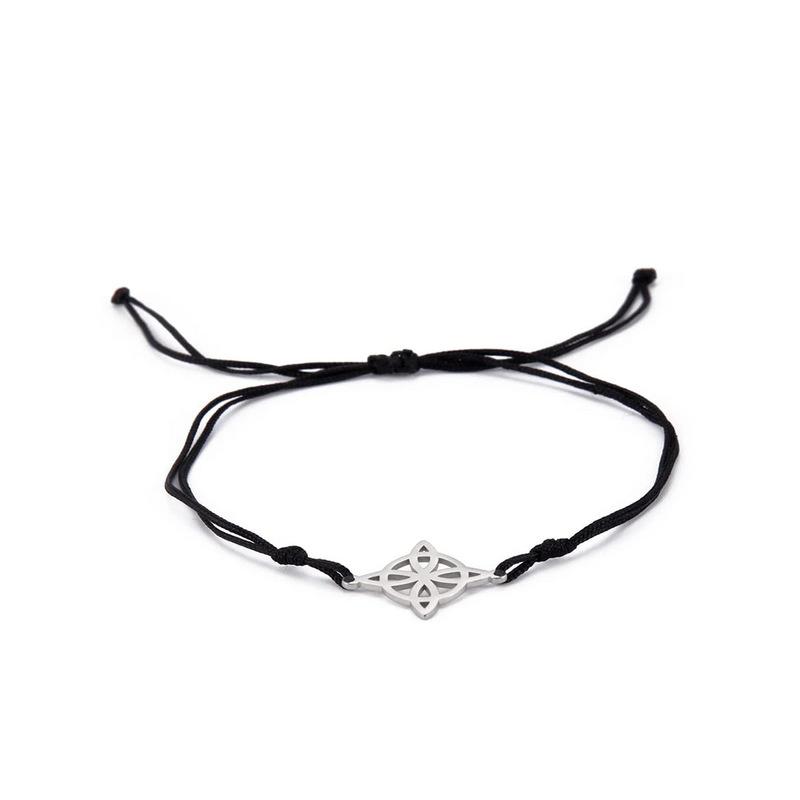 Classic Miko Knot Braided Bracelet Unisex Adjustable Red And Black Cord Versatile Woven Hand Rope Jewelry For Men And Women