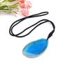 Natural Agate Sheet Rough Stone Pendant Irregular Agate Rough Stone Necklace Pendant Colored Natural Stone Sweater Chain