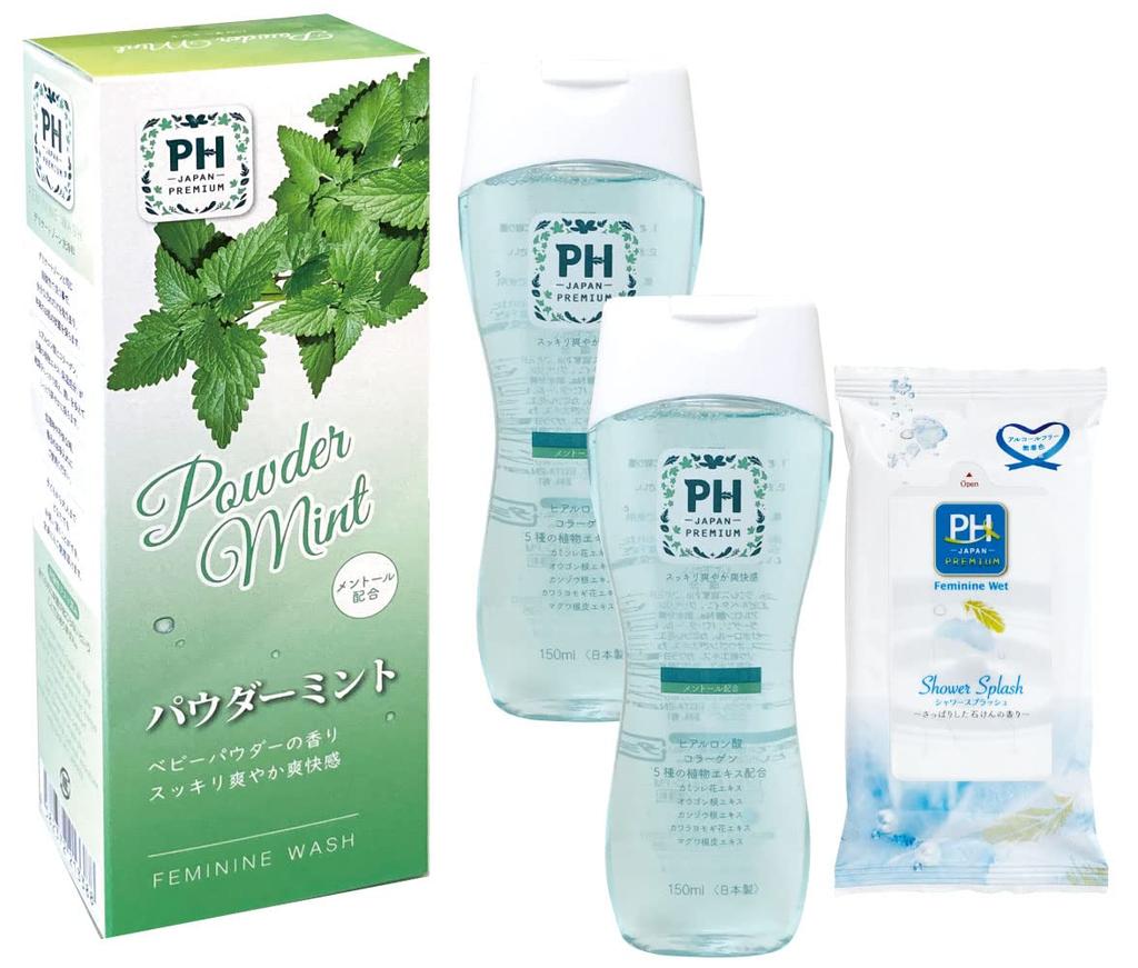 Feminine Wash Soap for Delicate Zones Powder PH-JAPAN-PREMIUM (3-Pack, Mint)