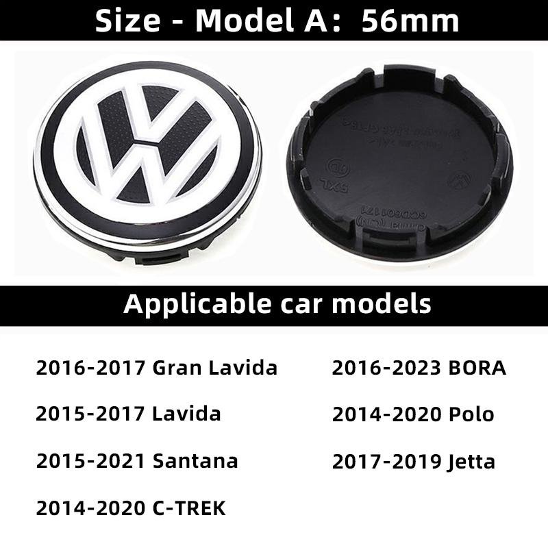 2026 Hot For VOLKSWAGEN VW Car Wheel Hub Cover Tires Rim Center Replace Cap Accessories For VW Polo GOLF C-TREK CC Sagitar Jetta