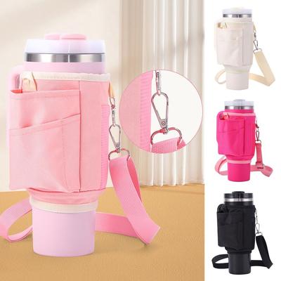 Oxford Water Bottle Carrier Bag 40oz Capacity Cover Style Handle Car Cup Cover Holder Function Insulated Cup Cover