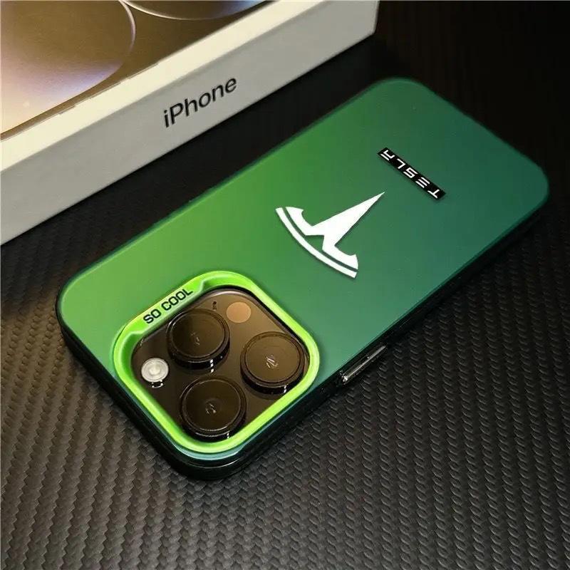 

Sports Super Cool Car Tesla Logo Phone Case for iPhone 16 Pro 11 12 Mini 13 14 Pro 15 Pro Max 7 8 Plus XR XS MAX for iPhone 11ProMax
