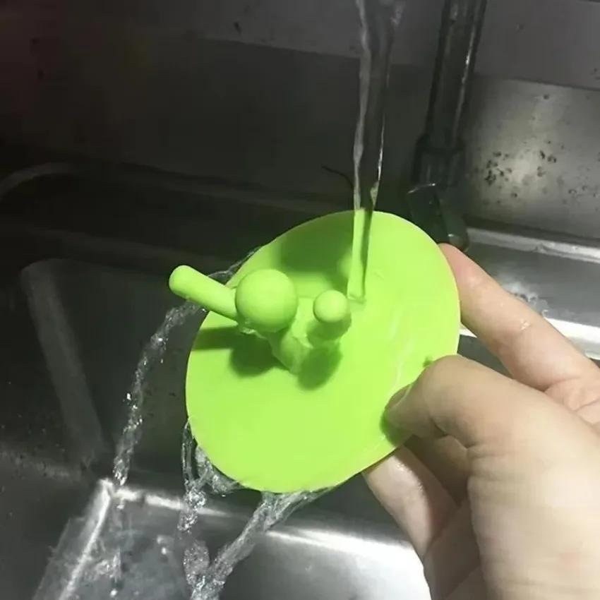 3 Colors Silicone Bathtub Floor Drain Portable Kitchen Sink Stopper Drain Plug Kitchen Tool Home Bathroom Hair Stopper Accessory