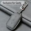 Car Key Case Cover Fob For Geely Galaxy E5 L7 L6 E8 Max 1.5T Plus Air Pro   Keychain Durable Pu Leather Accessories