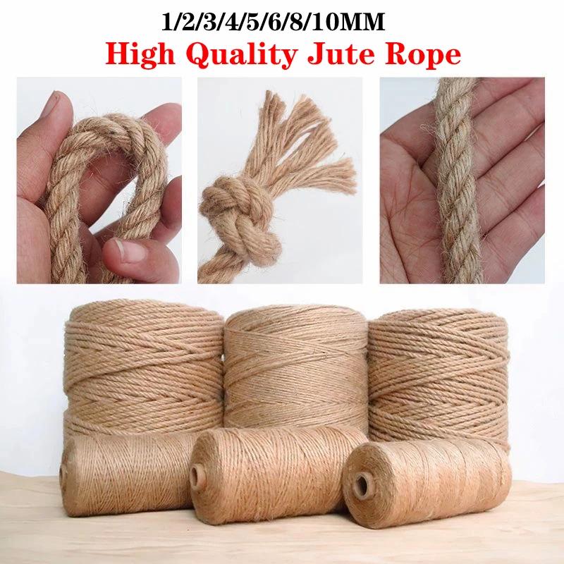 Natural Hemp Rope String for Jute Decoration, Twine for Crafts, Gift Wrapping, Jute Cord for Gardening, And Wedding Party Decor