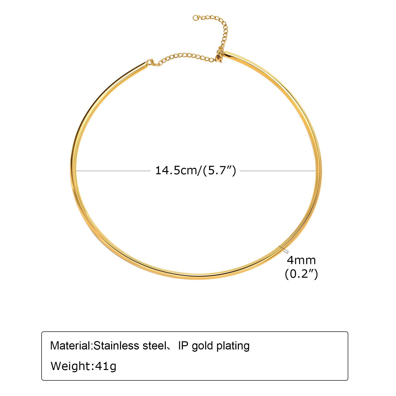 

Gold Color Stainless Steel Jewelry Chain Choker Necklace For Young Girls Mom Girlfriend Valentine s Day Gift