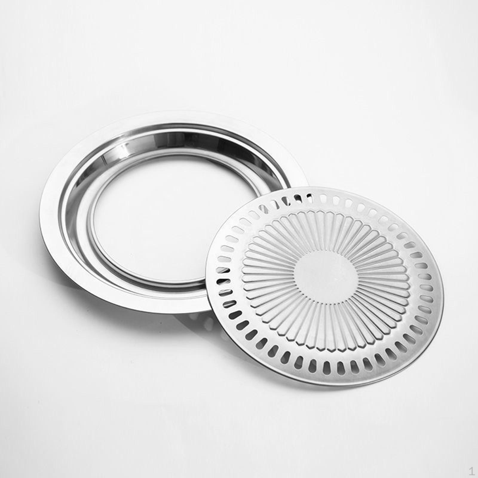 

Barbecue Grill Pan Set BBQ Tray Stainless Steel Easy to Clean Korean