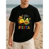 Let'S FIESTA - A Mexican Cuisine-Themed Festive Party Casual Breathable T-Shirt, Versatile for Daily Wear, Suitable for Both Daily And Home Use